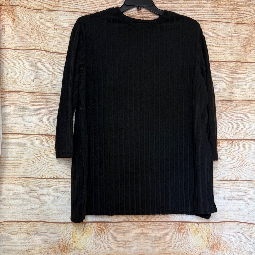 SHEIN Curve Mock Neck Ribbed Knit‎ Long Sleeve Top Plus Size 1X
